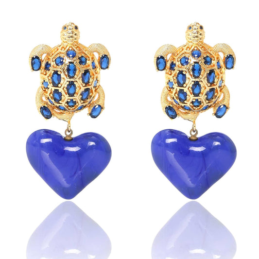 CARETTA WITH HEART EARRINGS