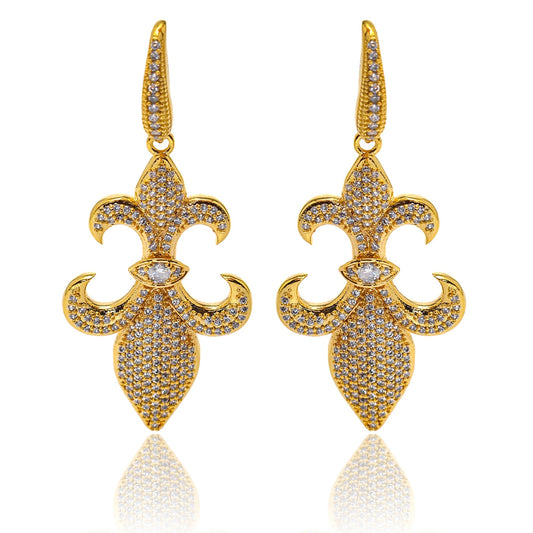 GOLDEN FLEUR DE LIS EARRINGS