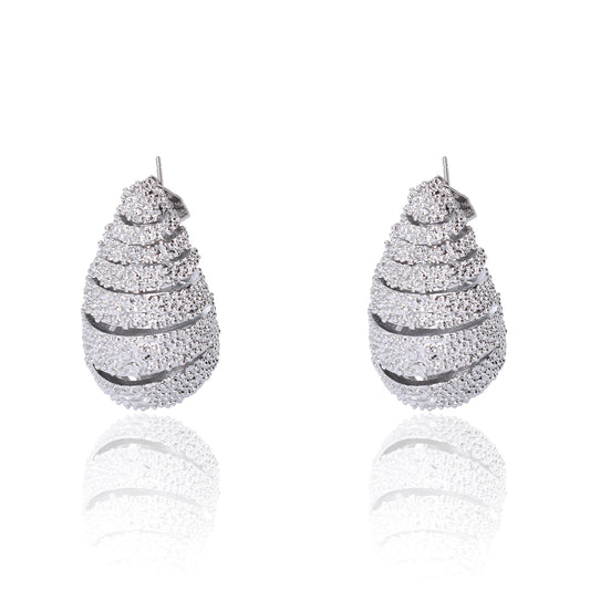 SILVER HIVE EARRINGS